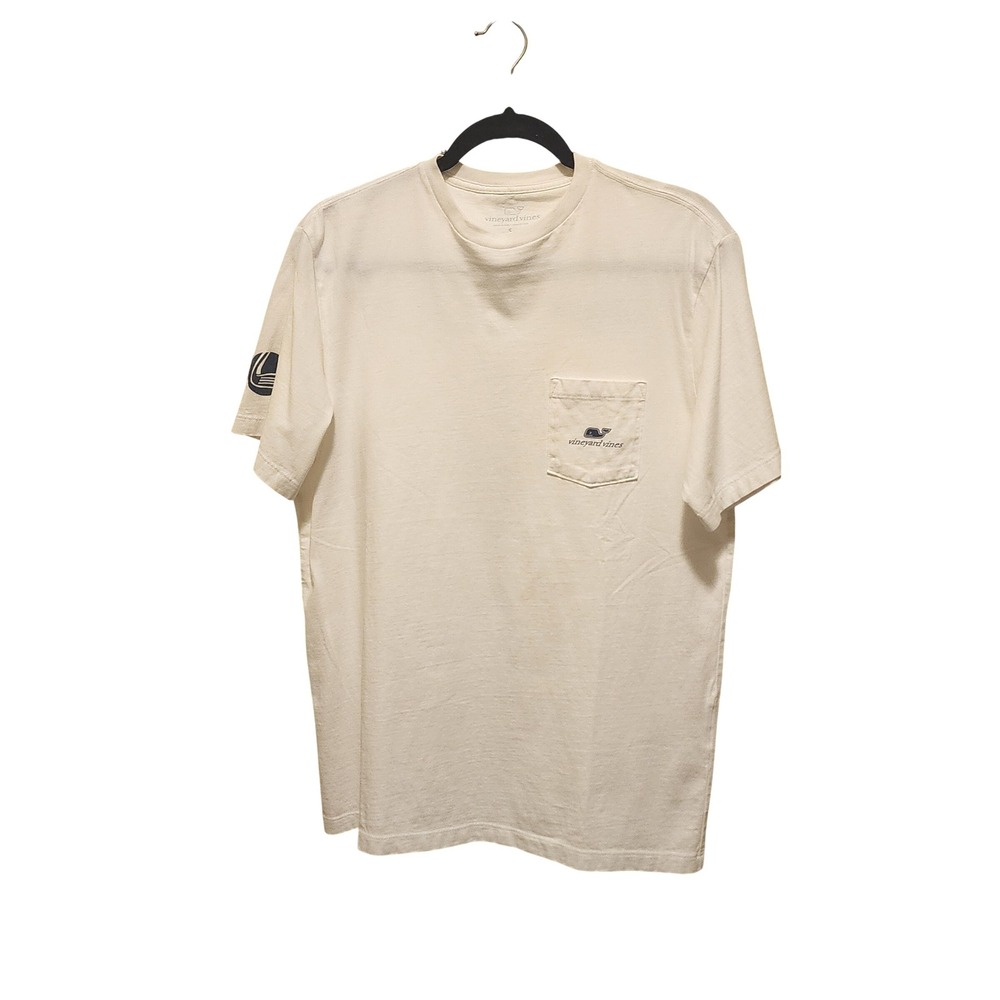 Vineyard Vines Mens White I Whale Golfing Short Sleeve Pocket T-Shirt Small